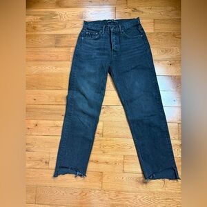 GRLFRND Helena Straight Leg Black Denim